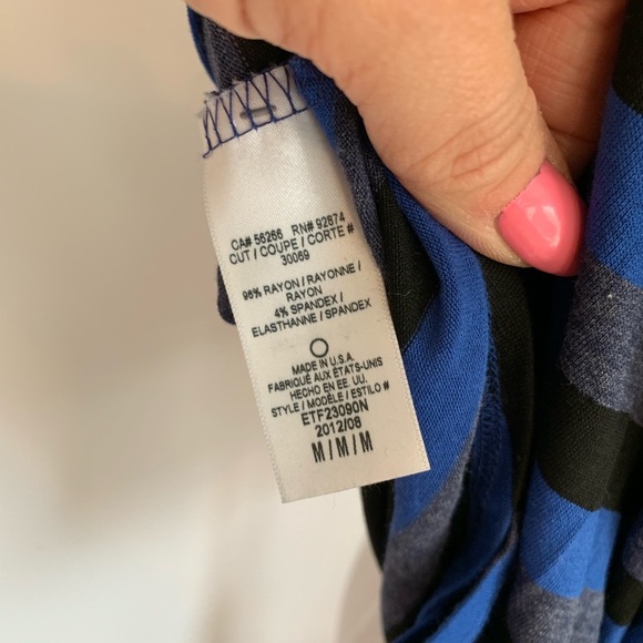 ELLA MOSS- Blue stripe peplum top - Picture 6 of 6